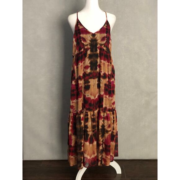 Dkny Dresses & Skirts - DKNY Women's XL Printed Lurex V-Neck Sleeveless Midi Dress in Inkblot NEW